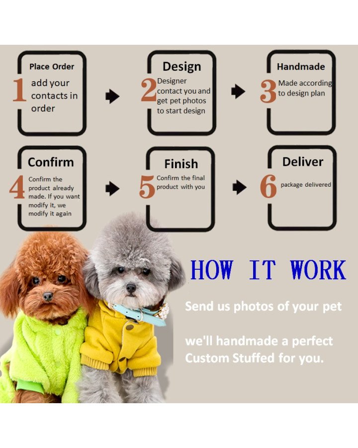 Custom Stuffed Pet Portrait